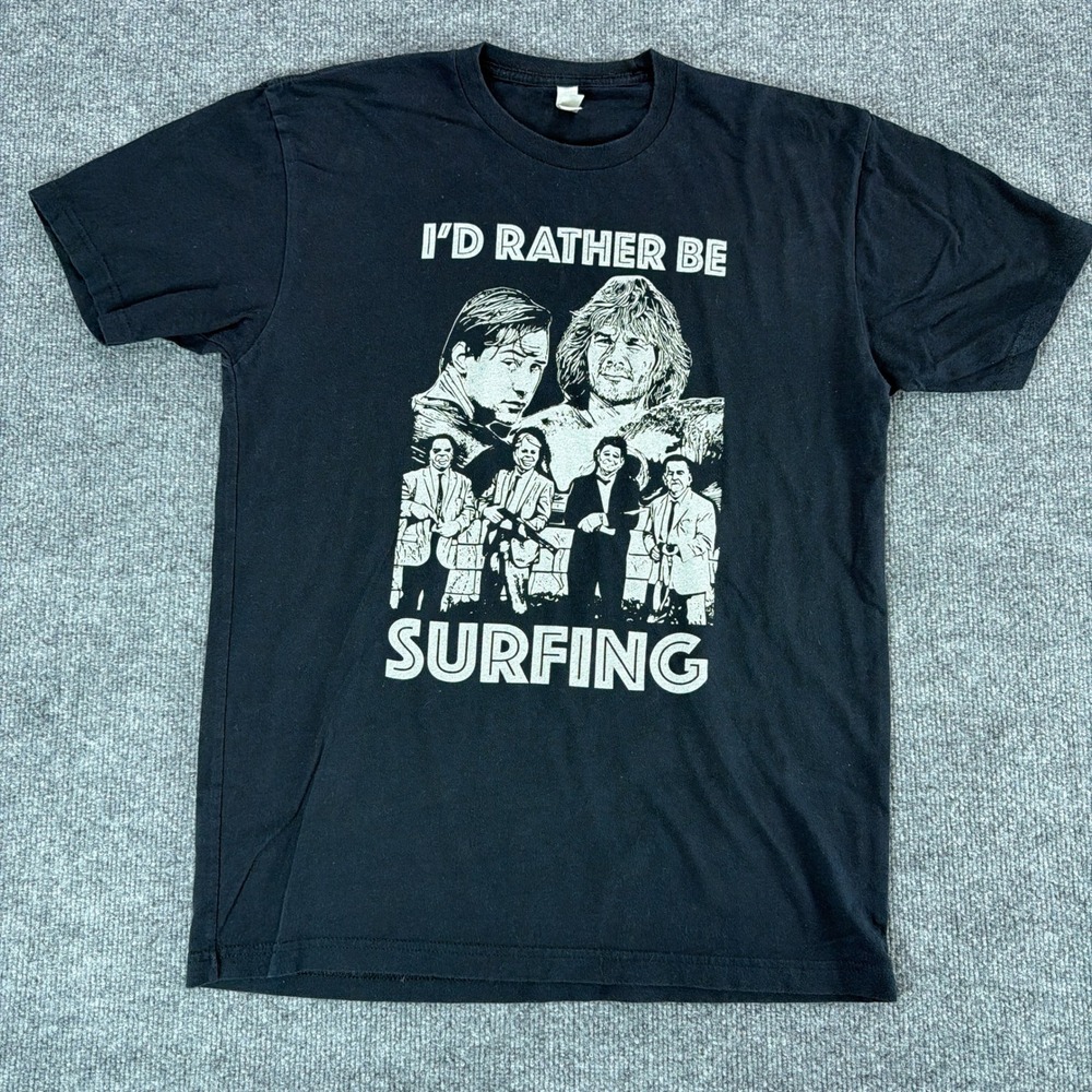 Next Level Point Break Movie Tee Black Mens Medium Surfing Ex-Presidents Keanu